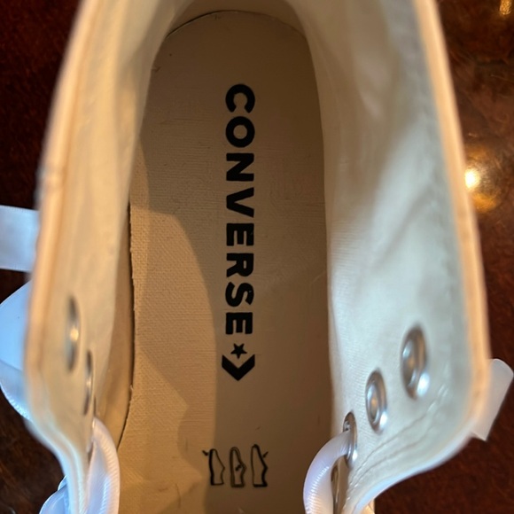 Chuck Taylor All Star Lift Platform leather high top. White - Picture 4 of 6